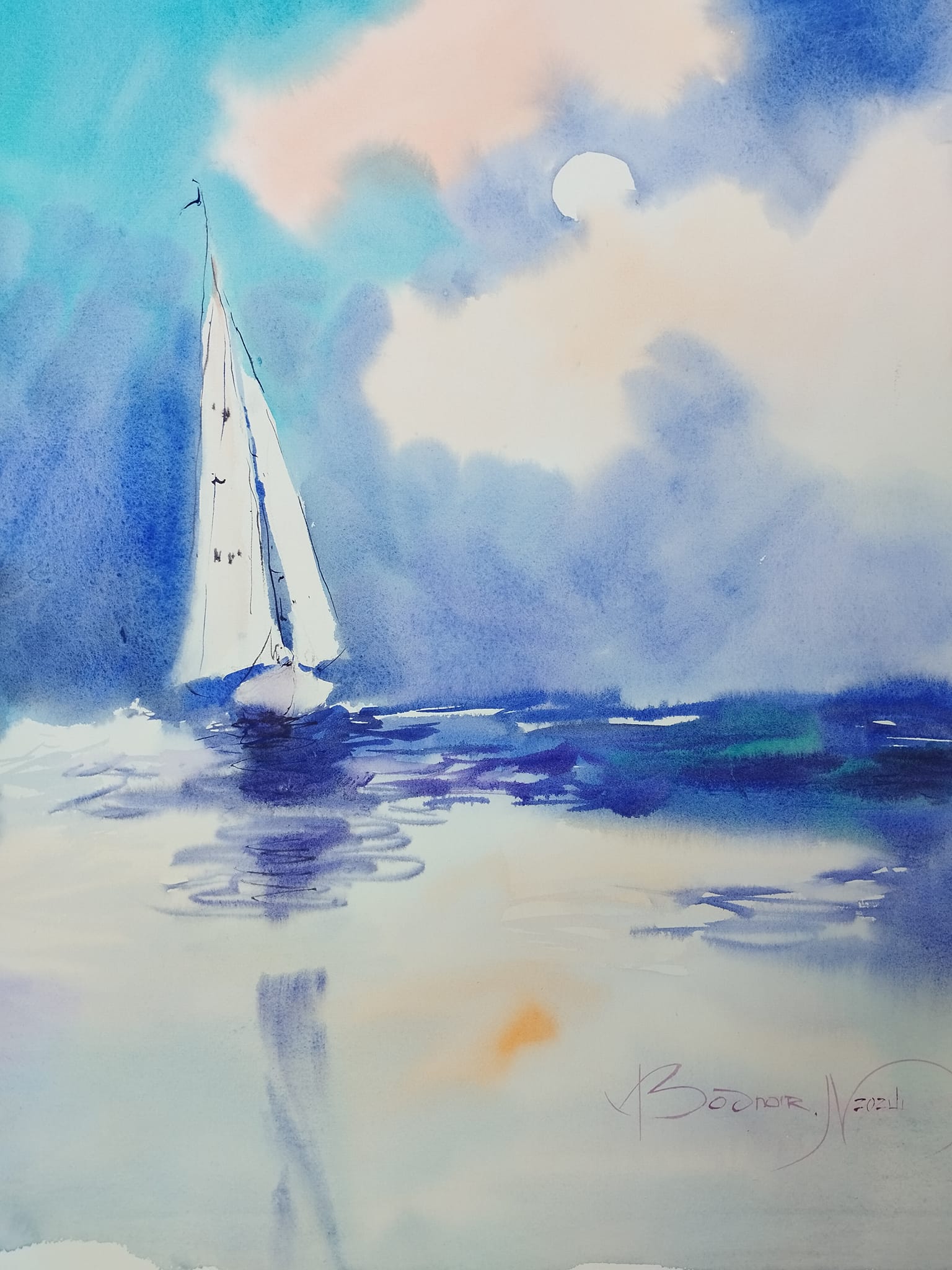Paysage à l'aquarelle