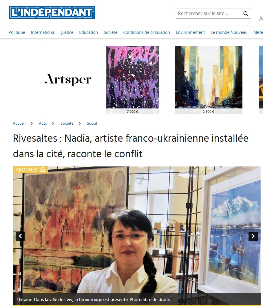 Capture d'article de L'Indépendant sur l'exposition de Rivesaltes